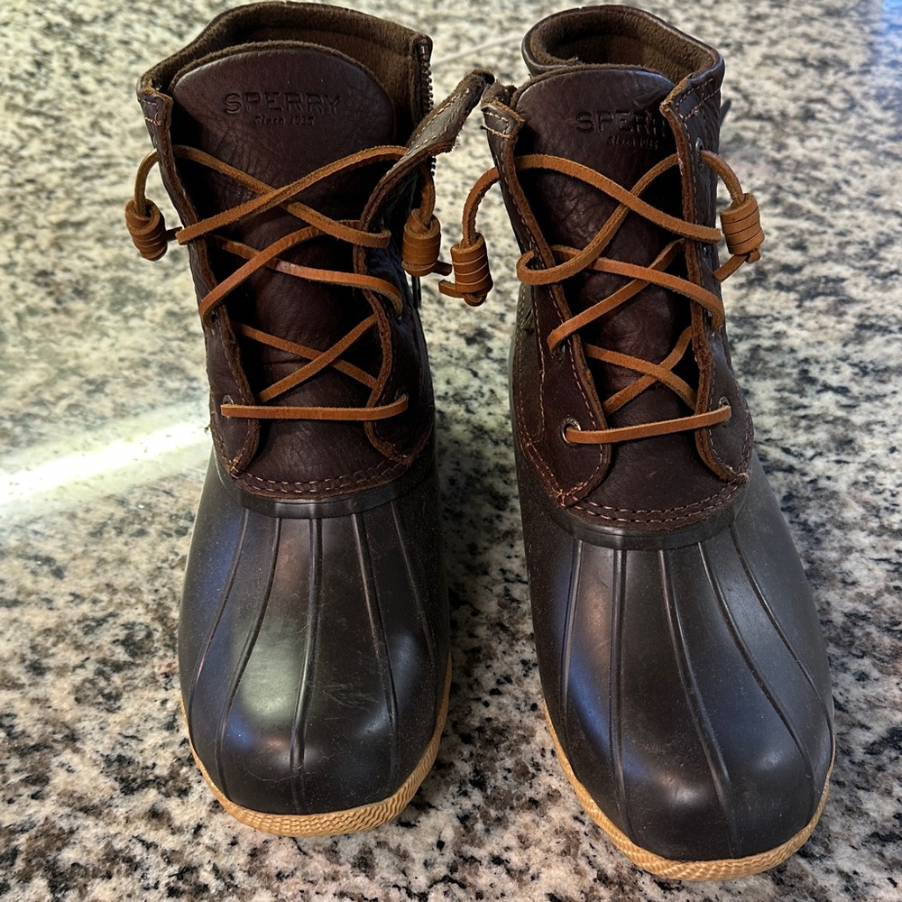 Sperry Dark Brown Lace-Up Boots